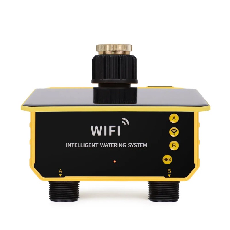 WiFi Solar Water Valve Irrigat - Timer Dual Outlet recension och pris