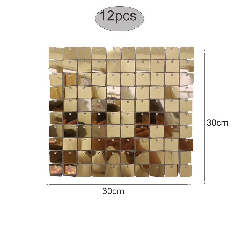 12pcs Light Gold Shimmer Wall  - Pvc Panel Background recension och pris