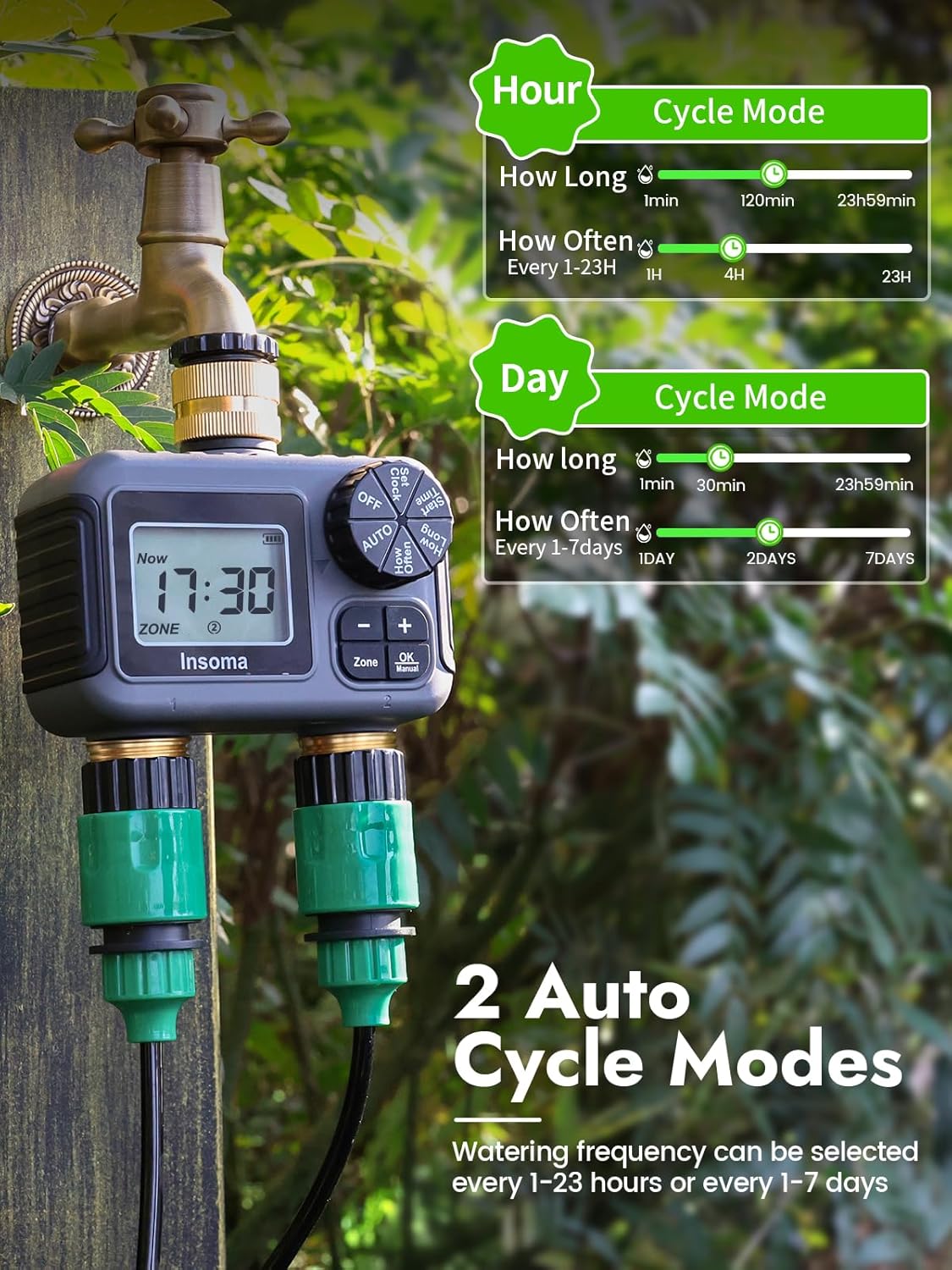 Insoma Smart Irrigation Wateri - Timer Dual Outlet recension och pris