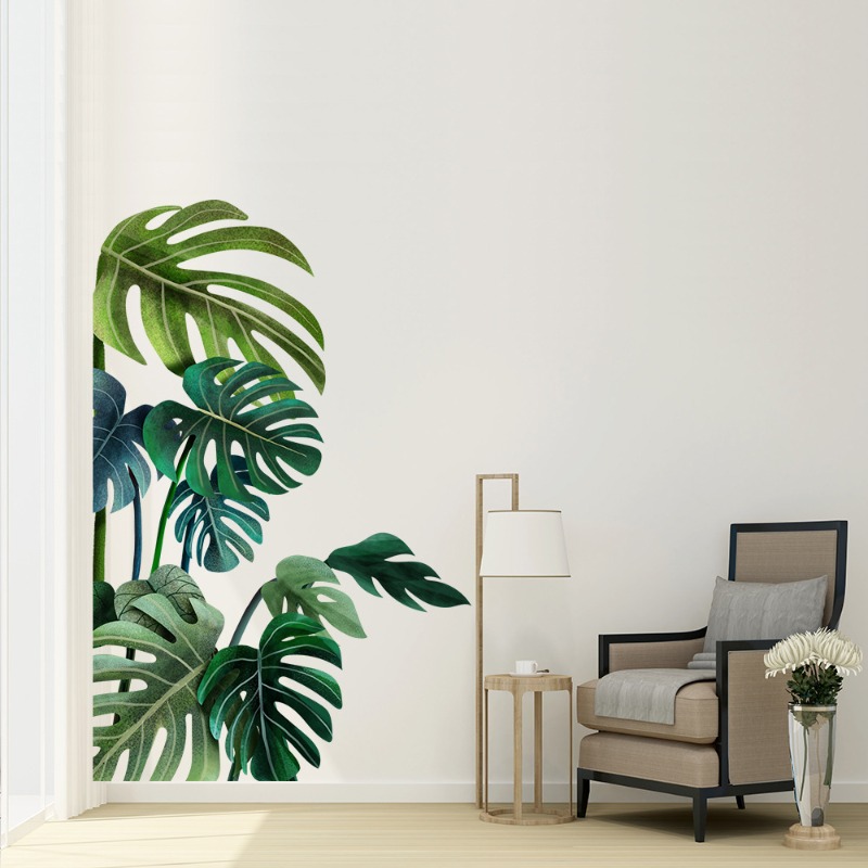 Large Nordic Green Leaf Wall S - Pvc Panel Background recension och pris