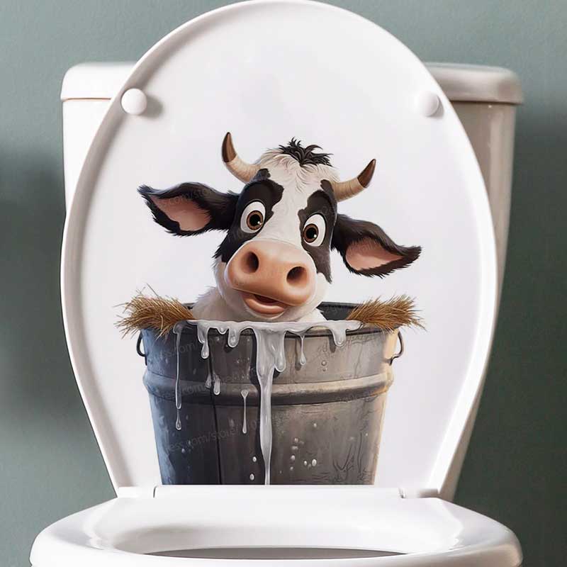 Cute Cow Wall Stickers Self-Ad - Pvc Panel Background recension och pris