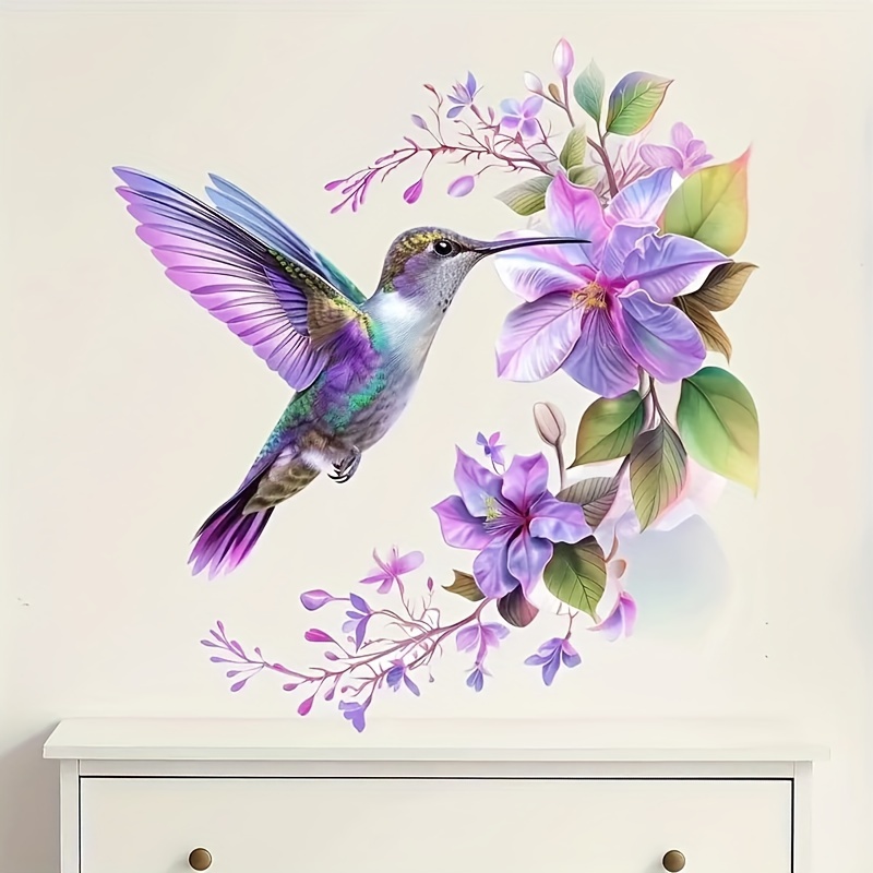 1 Purple Flower and Hummingbir - Pvc Panel Background recension och pris