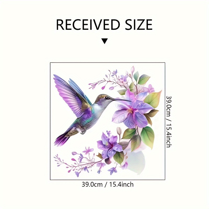 1 Purple Flower and Hummingbir - Pvc Panel Background recension och pris