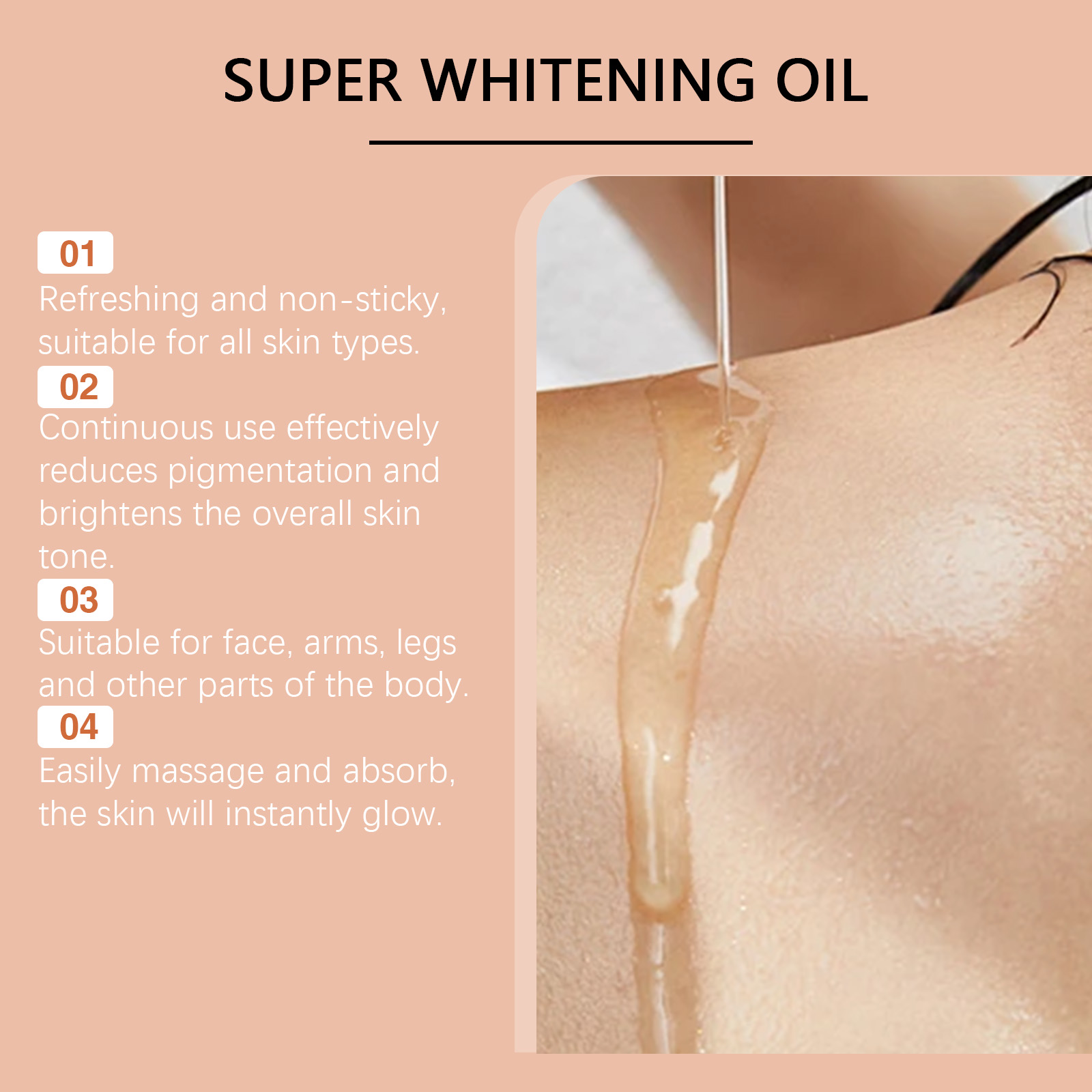 Body Whitening Oil 100ml Natur - Substrate Coconut Fiber recension och pris
