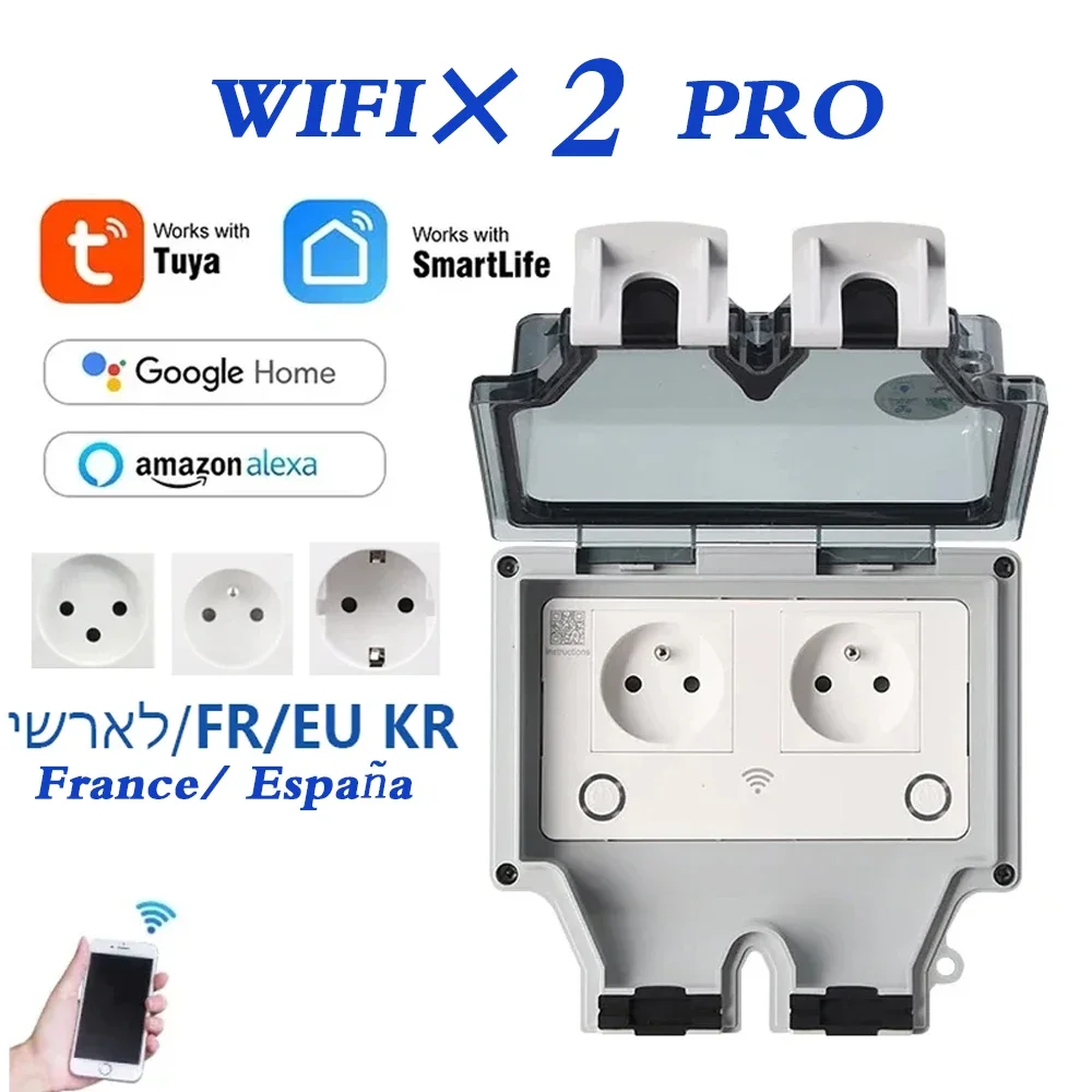 Tuya Waterproof Electrical Wal - Timer Dual Outlet recension och pris