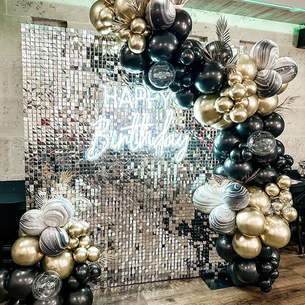 Silver Sequin Wall Backdrop Pa - Pvc Panel Background recension och pris