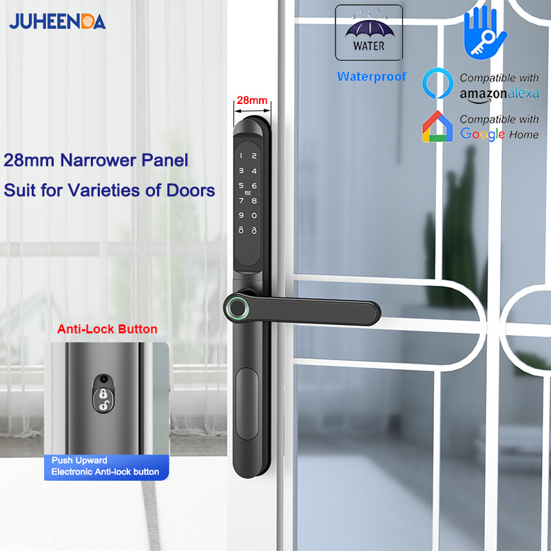 TTLock App Smart Aluminum Door - Glass Door Hinge recension och pris
